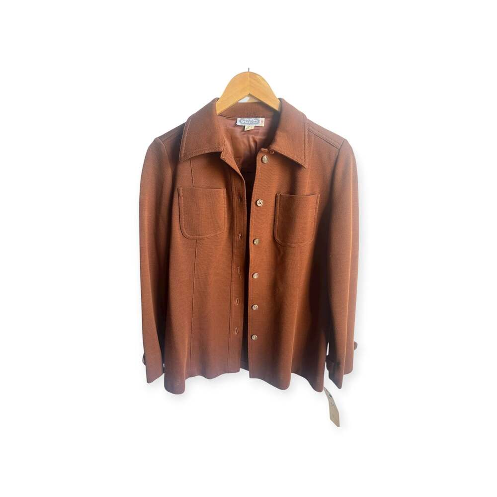 Vintage 1970s Shirt Jacket in Brown